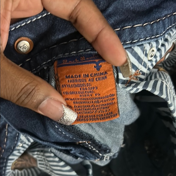 Rock Revival Blue Skinny Jeans with Contrast Stitching - Picture 8 of 11